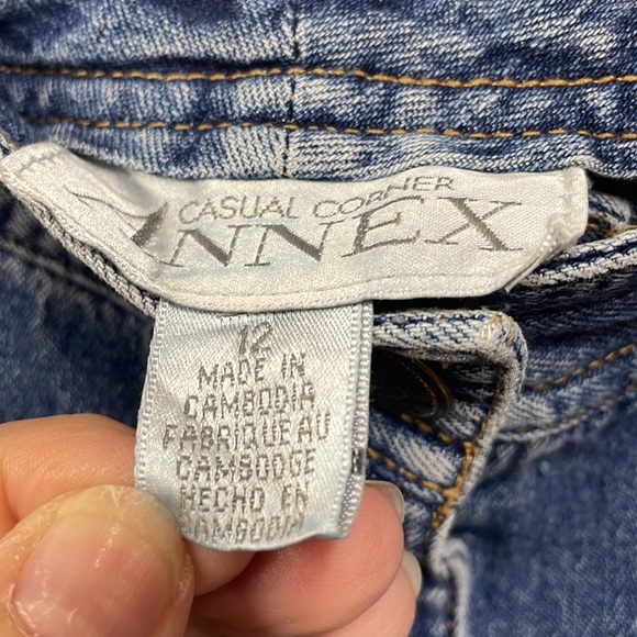 Casual Corner Annex 90’s Denim Cotton Maxi Skirt back split size 12 - Picture 4 of 8